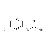 2-氨基-6-氯并噻唑結構式